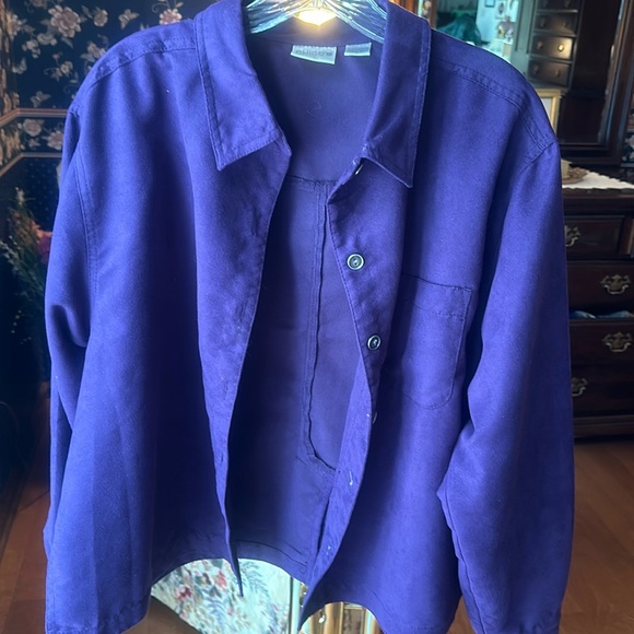 Chicos suede effect blouse size xl purple - Picture 1 of 6